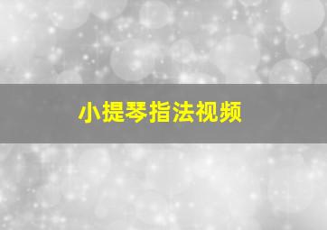 小提琴指法视频