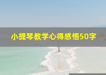 小提琴教学心得感悟50字