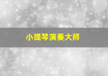 小提琴演奏大师