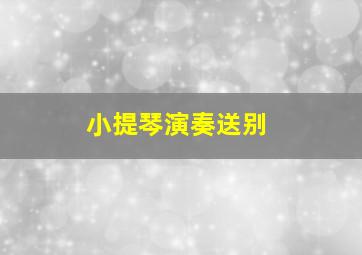 小提琴演奏送别