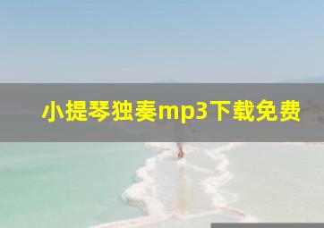 小提琴独奏mp3下载免费