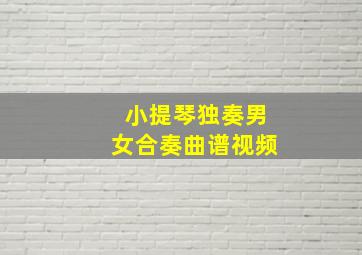 小提琴独奏男女合奏曲谱视频