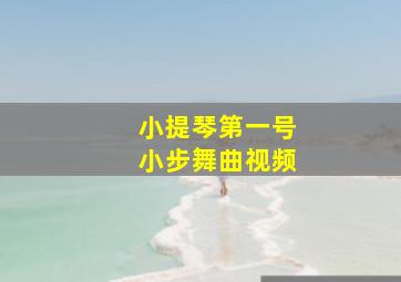 小提琴第一号小步舞曲视频