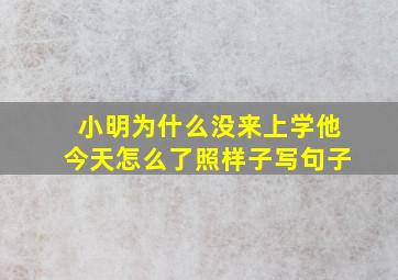 小明为什么没来上学他今天怎么了照样子写句子