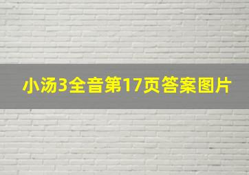 小汤3全音第17页答案图片