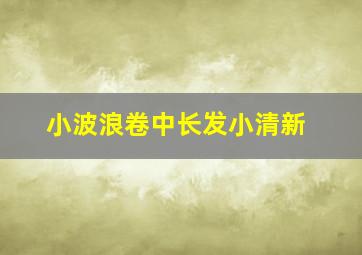 小波浪卷中长发小清新