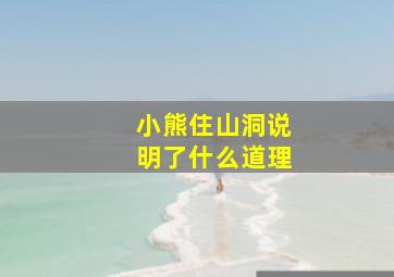 小熊住山洞说明了什么道理