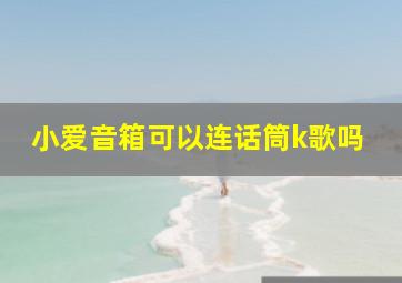 小爱音箱可以连话筒k歌吗