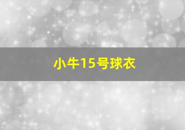 小牛15号球衣