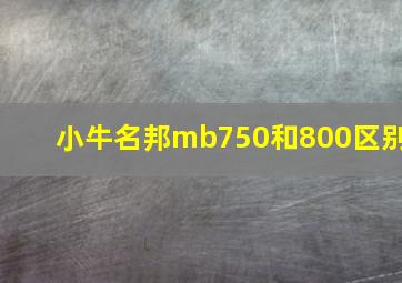 小牛名邦mb750和800区别