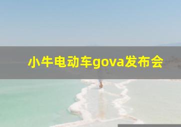 小牛电动车gova发布会