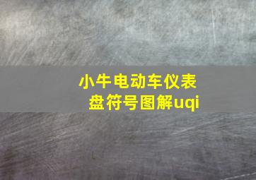 小牛电动车仪表盘符号图解uqi