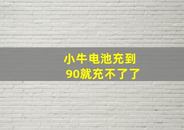 小牛电池充到90就充不了了