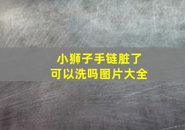 小狮子手链脏了可以洗吗图片大全