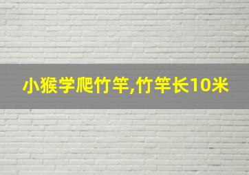 小猴学爬竹竿,竹竿长10米