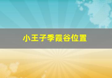 小王子季霞谷位置