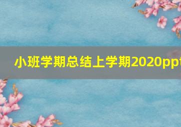 小班学期总结上学期2020ppt