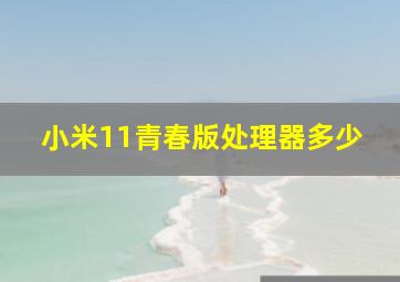 小米11青春版处理器多少