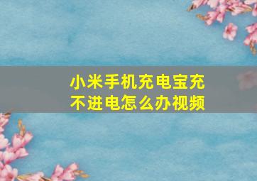 小米手机充电宝充不进电怎么办视频