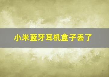 小米蓝牙耳机盒子丢了