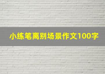 小练笔离别场景作文100字