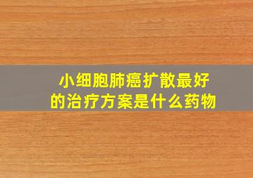 小细胞肺癌扩散最好的治疗方案是什么药物