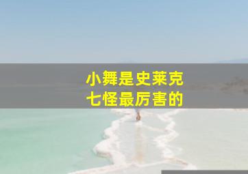 小舞是史莱克七怪最厉害的