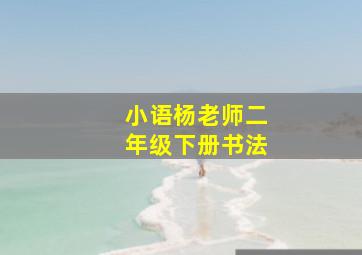 小语杨老师二年级下册书法