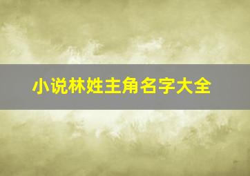 小说林姓主角名字大全