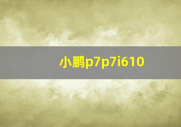 小鹏p7p7i610