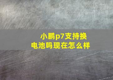 小鹏p7支持换电池吗现在怎么样