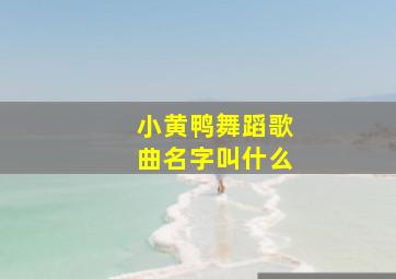 小黄鸭舞蹈歌曲名字叫什么