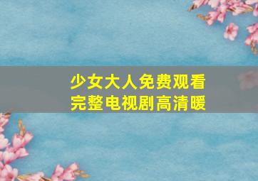 少女大人免费观看完整电视剧高清暖