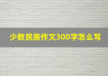 少数民族作文300字怎么写