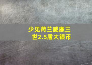 少见荷兰威廉三世2.5盾大银币