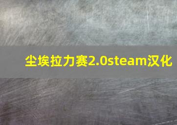 尘埃拉力赛2.0steam汉化