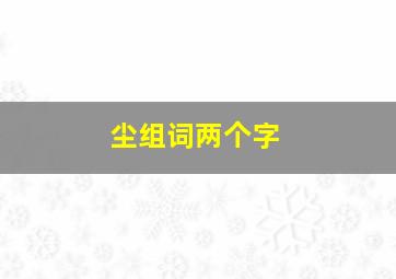 尘组词两个字