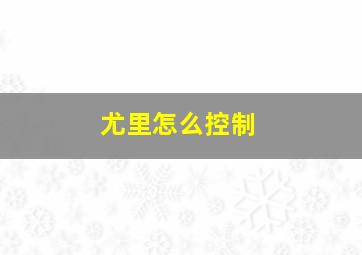 尤里怎么控制