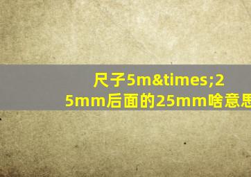 尺子5m×25mm后面的25mm啥意思