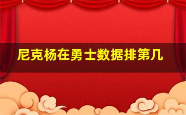 尼克杨在勇士数据排第几