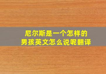 尼尔斯是一个怎样的男孩英文怎么说呢翻译