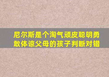 尼尔斯是个淘气顽皮聪明勇敢体谅父母的孩子判断对错