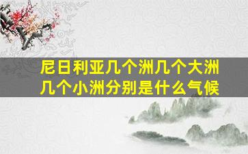 尼日利亚几个洲几个大洲几个小洲分别是什么气候