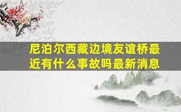 尼泊尔西藏边境友谊桥最近有什么事故吗最新消息