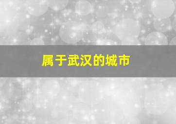 属于武汉的城市