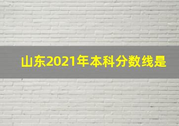 山东2021年本科分数线是