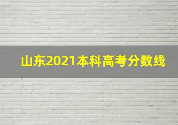 山东2021本科高考分数线