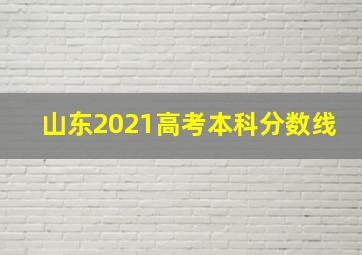 山东2021高考本科分数线