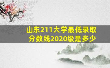 山东211大学最低录取分数线2020级是多少