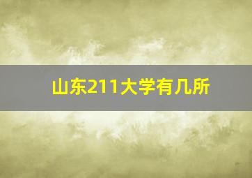 山东211大学有几所